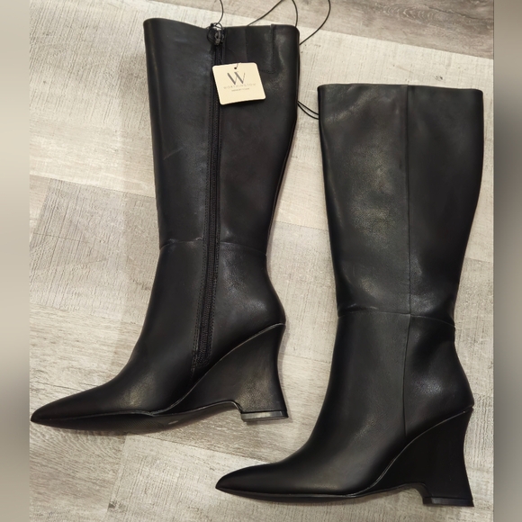 BNIB Worthington Shari Black Wedge Heeled Boots 6.5 - Picture 5 of 9